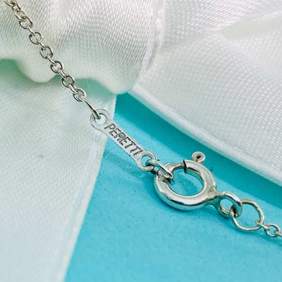 Tiffany & Co. Elsa 14mm Peretti Teardrop Cross Necklace – Sterling Silver 16” - Picture 5 of 5